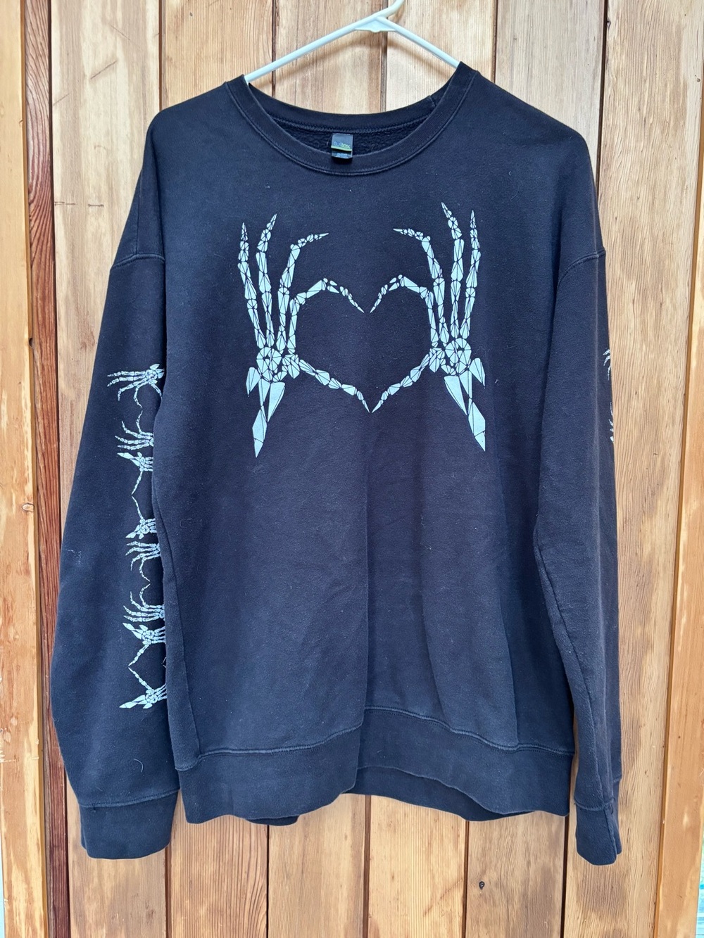 Galantis "Bones" Skeleton Heart Crewneck Sweatshirt - Size Medium